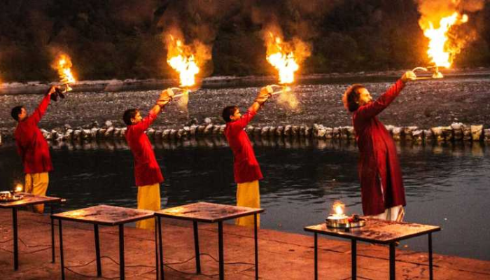 Ganga Aarti at Triveni Ghat​