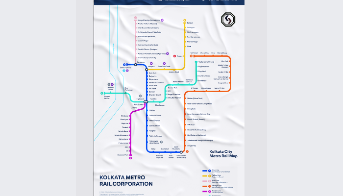 Metro Map of Kolkata​