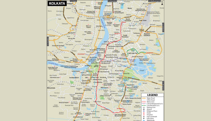 Street Map of Kolkata​